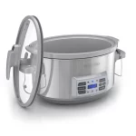 BLACK+DECKER 7-Quart Digital Slow Cooker with Temperature Probe + Precision Sous-Vide , Stainless, SCD7007SSD