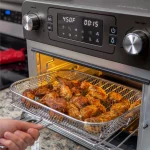 Deco Chef 24 QT Black Countertop Toaster Oven with built-in Air Fryer and included Accessories