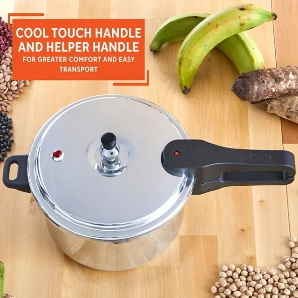 Imusa 4.2Qt Stovetop Aluminum Pressure Cooker with Safety Regulator