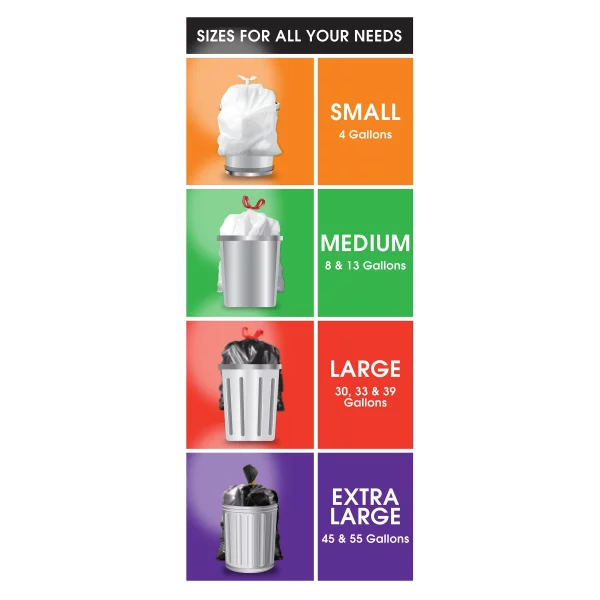 Great Value Strong Flex 13-Gallon Drawstring Tall Kitchen Trash Bags, Citrus Burst, 20 Count