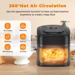Nuwave Brio 6-Quart Air Fryer with Temperature Probe and Smart Cooking Programs for Even and Fast Cooking, Gourmet