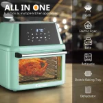 Costway 19 QT Multi-functional Air Fryer Oven Dehydrator Rotisserie w/Accessories Green