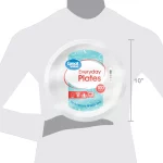 Great Value Everyday Strong, Soak Proof, Microwave Safe, Disposable Paper Plates, 10", White, 100 Count