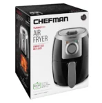 Chefman Turbo-Fry Air Fryer with Adjustable Temp Control, 2 Qt Capacity, Black