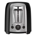 BLACK+DECKER 2-Slice Extra Wide Slot Toaster, Black, Silver, TR1278B