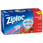 Ziploc Brand Slider Storage Quart Bags with Power Shield Technology, 76 Count