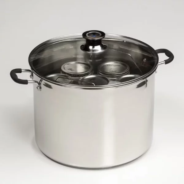 Kitchen Crop VKP Brands Canner, Holds 7 Quart Jars, 20 Quart Liquid Capacity, Silver