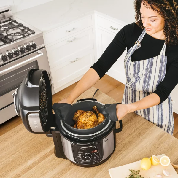 Ninja - Ninja Foodi 8qt. 9-in-1 Deluxe XL Pressure Cooker & Air Fryer - Stainless Steel/Black