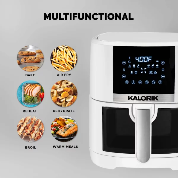 Kalorik® 5 Quart Air Fryer with Ceramic Coating and Window, New, 13.5 in