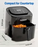 Nuwave Brio 6-Quart Air Fryer with Temperature Probe and Smart Cooking Programs for Even and Fast Cooking, Gourmet
