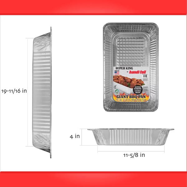 Handi-Foil Aluminum Super King Extra Deep BBQ & Pasta Pan, 1 Count