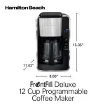 Hamilton Beach Front Fill Deluxe 12 Cup Programmable Coffee Maker, 46321