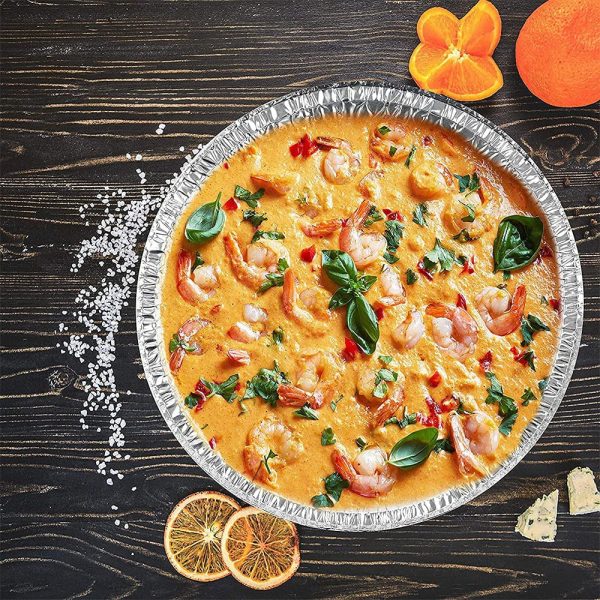7 inch Aluminum Foil Pie Pans 50 Pcs/Set. Disposable Tin Plates for Pies Tart Quiche by Scheam