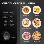 TOSHIBA 7-in-1 Countertop Microwave Oven Air Fryer Combo, Inverter, Convection, Broil, Speedy Combi, Even Defrost, Humidity Sensor, Mute Function, 27 Auto Menu&47 Recipes, 1.0 cu.ft/30QT, 1000W