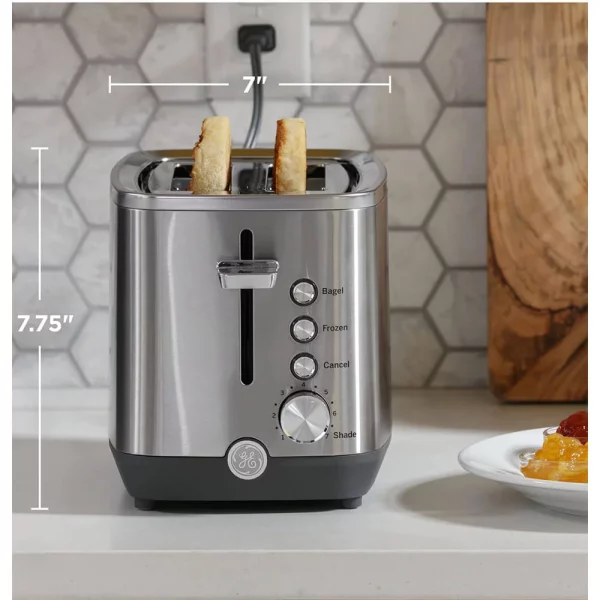 GE - 2-Slice Toaster - Stainless Steel