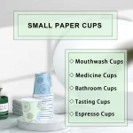 Lamosi Paper Cups Disposable Mouthwash Cups Small Cups 3 oz 300 Count
