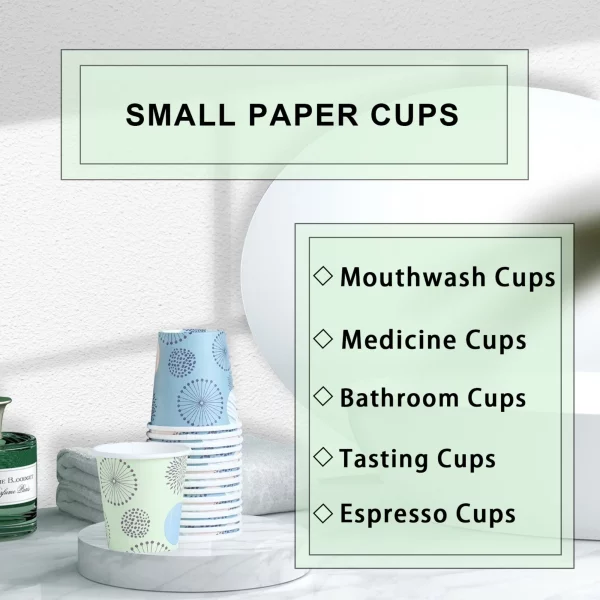Lamosi Paper Cups Disposable Mouthwash Cups Small Cups 3 oz 300 Count