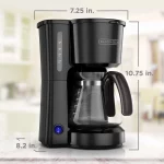 BLACK+DECKER 5-Cup* Coffee Maker, Compact Design, Black, CM0700B
