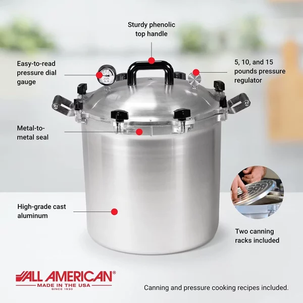 All High Quality Pressure Canner for Home Canning 21.5 Quart