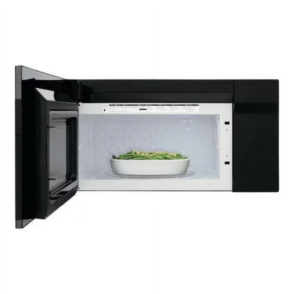 Frigidaire FGBM19WNVD 30 Gallery Series Black Stainless Steel Over-the-Range Microwave with 1.9 cu. ft. Capacity 300 CFM Sensor Cooking and LED Interior Lighting