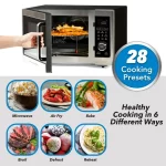 PowerXL Microwave Air Fryer Plus, Stainless Steel / Black, 1cu. ft.