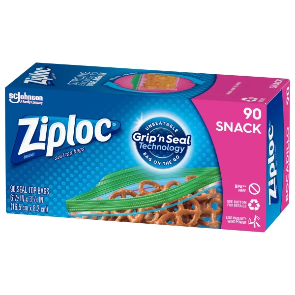 Ziploc® Brand Snack Bags, 90 Count