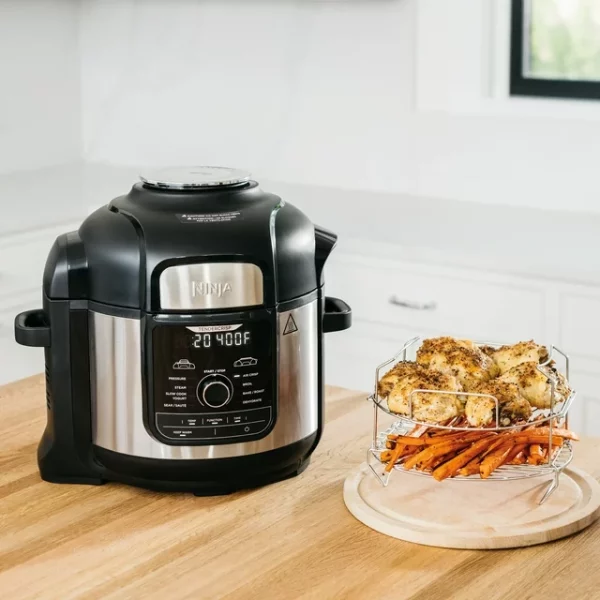 Ninja - Ninja Foodi 8qt. 9-in-1 Deluxe XL Pressure Cooker & Air Fryer - Stainless Steel/Black