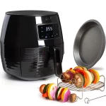 Deco Chef 5.8QT (19.3 Cup) Digital Electric Air Fryer with Accessories and Cookbook- Air Frying, Roasting, Baking, Crisping, and Reheating for Healthier and Faster Cooking (Black)
