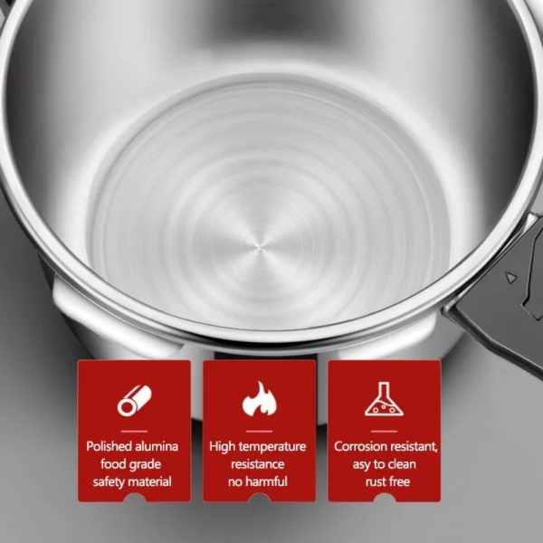 Aluminum Pressure Cooker Nonstick, 5L Pressure Canner with One-Hand Operating Safty Lid, Explosion-Proof Fast Cooking Pressure Cooker Cookware