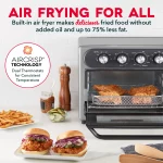 Dash Chef Series 7 in 1 Convection Air Fryer Oven With Non-Stick Fry Basket, Baking Pan & Rack, 23L, 1500 Watt