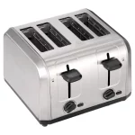 Hamilton Beach Brushed Stainless Steel 4 Slice Toaster with Extra-Wide Slots, Toast Boost, Auto Shutoff, 24910