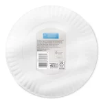 Great Value Uncoated, Microwave Safe, Disposable Paper Plates, 9", White, 100 Count