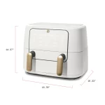 Beautiful 9QT TriZone Air Fryer, White Icing by Drew Barrymore