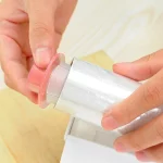 Wrap Cutter,Miuline Foil Dispenser Food Wrap Dispenser Plastic Wrap Cutter Foil and Cling Film Cutte Storage Kitchen,Household Reusable Food Plastic Wrap Dispenser with Cutter