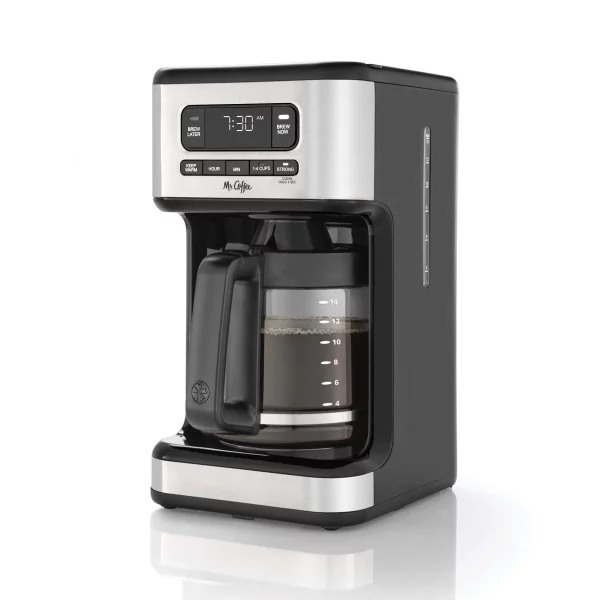 Mr. Coffee® 14 Cup Programmable Coffee Maker, Light Stainless Steel