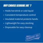 Genuine Joe Foam Hot, Cold Drink Cups, 12 fl oz, 1000 per Carton, GJO58552