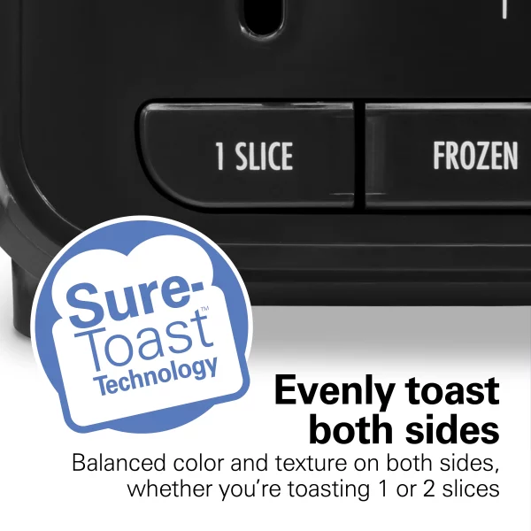 Hamilton Beach Expert-Toast 2 Slice Toaster, Adjustable Settings and Longer Slot for Artisan & Specialty Breads, Brushed Stainless Steel Finish, 22994