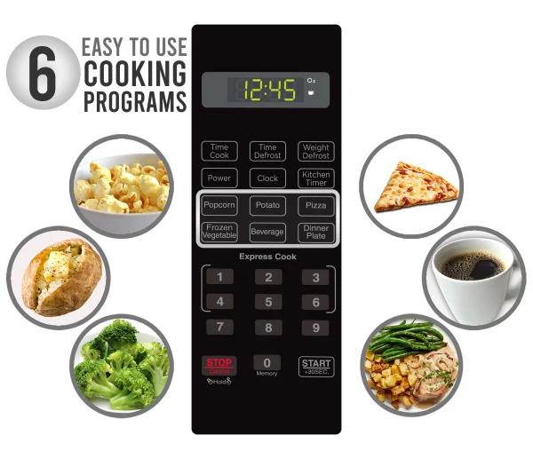 Farberware 1.6 Cu. ft. Microwave Oven, Brushed Stainless Steel, FMO16AHTBKC