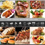 Costway 26.4 QT 10-in-1 Air Fryer Toaster Oven Dehydrate Bake 1800W w/ Recipe