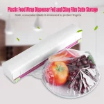 Wrap Cutter,Miuline Foil Dispenser Food Wrap Dispenser Plastic Wrap Cutter Foil and Cling Film Cutte Storage Kitchen,Household Reusable Food Plastic Wrap Dispenser with Cutter