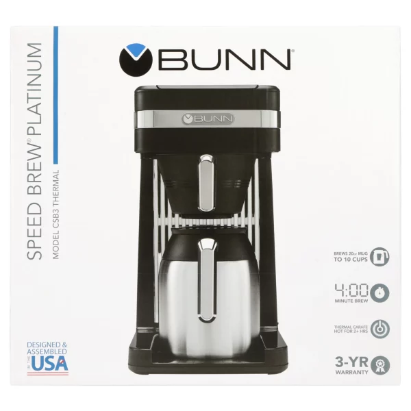 BUNN CSB3T Platinum 10 Cup Drip Coffee Maker (Condition: New)