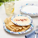 Great Value Everyday Strong, Soak Proof, Microwave Safe, Disposable Paper Plates, 9", Patterned, 300 Count