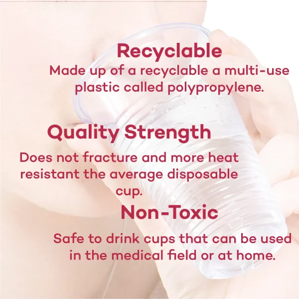 Dealmed Disposable Plastic Cups – 100% Recyclable Cups, Ideal for Doctor's Offices, School Nurse's, Hospitals, at Home and More (Case of 2500, 3 oz.)