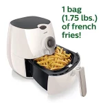 philips starfish technology airfryer with cookbook, white - 1.8lb/2.75qt- hd9220/58