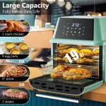 Costway 19 QT Multi-functional Air Fryer Oven Dehydrator Rotisserie w/Accessories Green