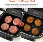 Cosori New Indoor Grill, Smart XL Air Fryer Combo Aeroblaze, 8-in-1, 6 Quart Voice Control, Black