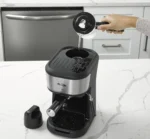 Mr. Coffee® 4-Shot Steam Espresso, Cappuccino, and Latte Maker in Black