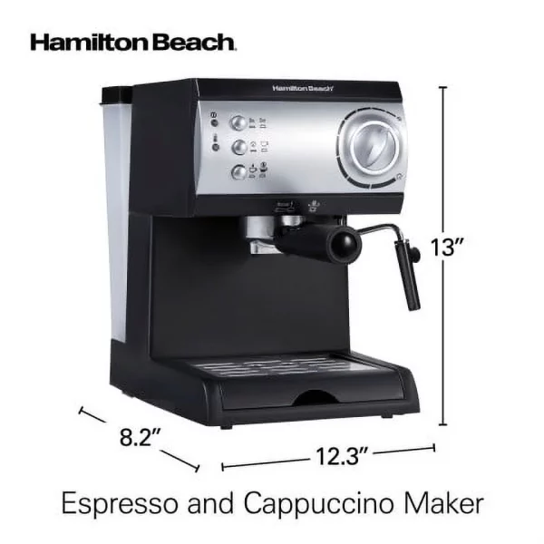 Hamilton Beach Espresso Maker, Black, 15 Bar Pump, New, 40715