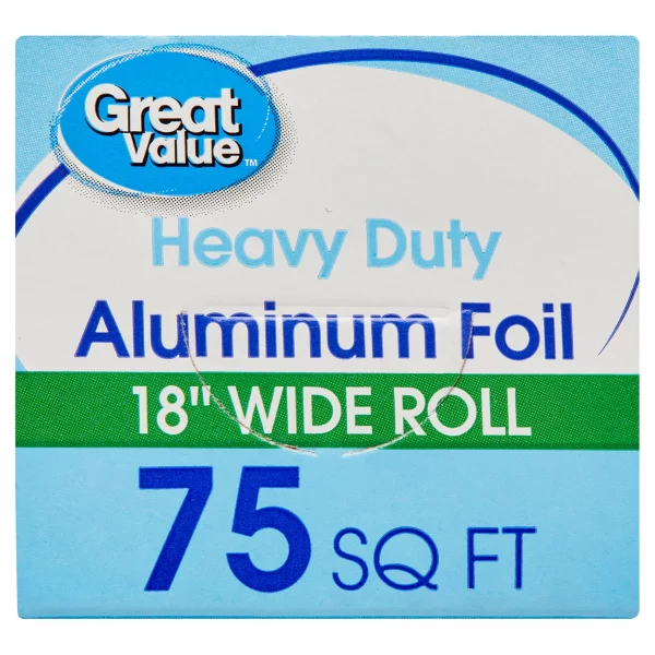 Great Value Heavy Duty Aluminum Foil, 75 sq ft