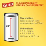 Glad ForceFlex Tall Kitchen Trash Bags, 13 Gallon, 40 Bags (Gain Original Scent, Febreze Freshness)